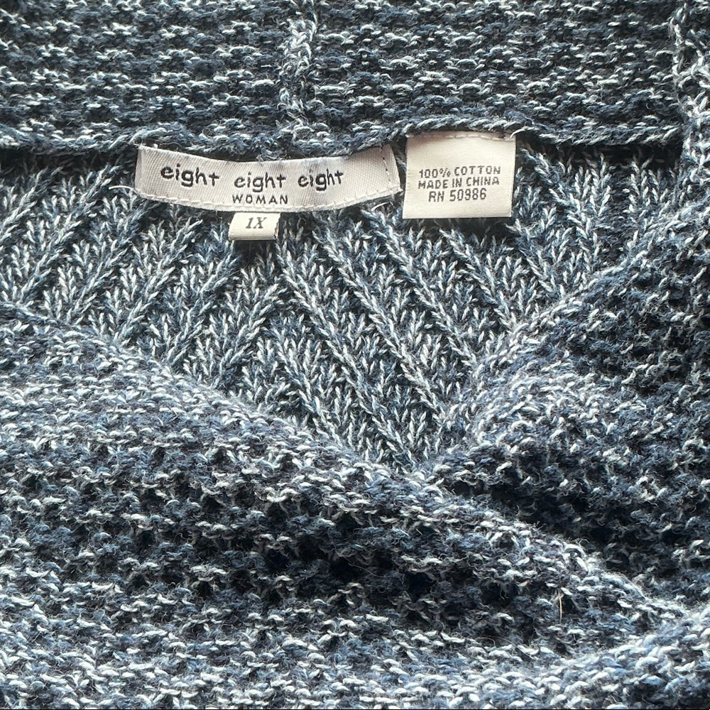eight eight eight Blue Textured Cowl Neck Sweater - Picture 2 of 6